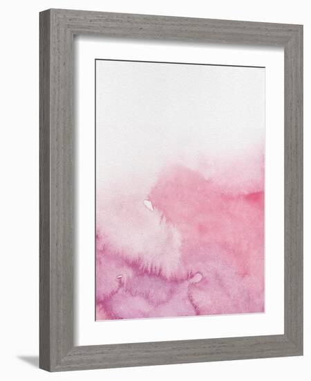 Blush Pink Abstract Watercolor I-Hallie Clausen-Framed Art Print