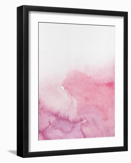 Blush Pink Abstract Watercolor I-Hallie Clausen-Framed Art Print