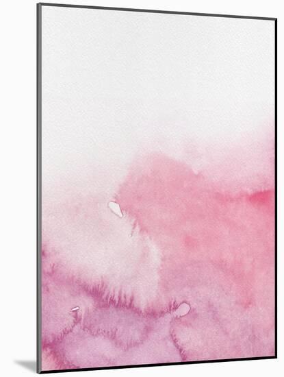 Blush Pink Abstract Watercolor I-Hallie Clausen-Mounted Art Print