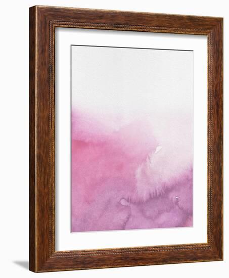 Blush Pink Abstract Watercolor-Hallie Clausen-Framed Art Print