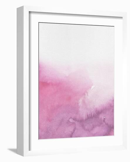 Blush Pink Abstract Watercolor-Hallie Clausen-Framed Art Print
