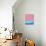 Blush Pink and Blue Abstract-Hallie Clausen-Art Print displayed on a wall