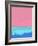 Blush Pink and Blue Abstract-Hallie Clausen-Framed Art Print