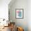 Blush Pink and Teal Abstract Shapes-Eline Isaksen-Framed Art Print displayed on a wall