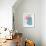 Blush Pink and Teal Abstract Shapes-Eline Isaksen-Framed Art Print displayed on a wall