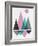 Blush Pink Geometric Mountains I-Eline Isaksen-Framed Art Print
