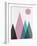 Blush Pink Geometric Mountains-Eline Isaksen-Framed Art Print