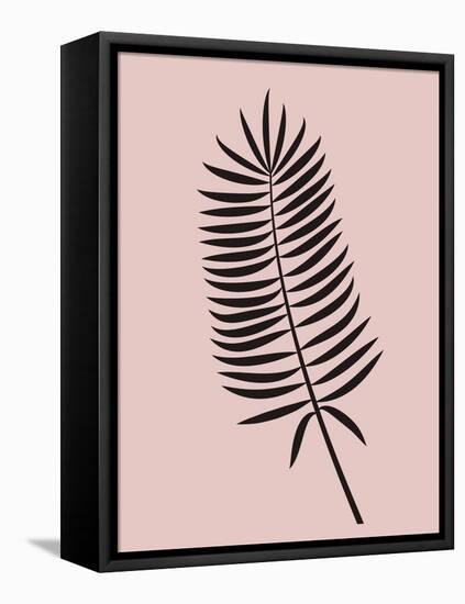 Blush Pink Leaf III-Jasmine Woods-Framed Stretched Canvas