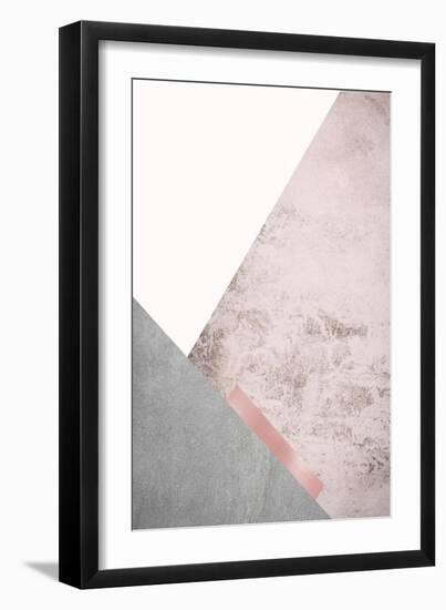 Blush Pink Mountains 3-Urban Epiphany-Framed Art Print