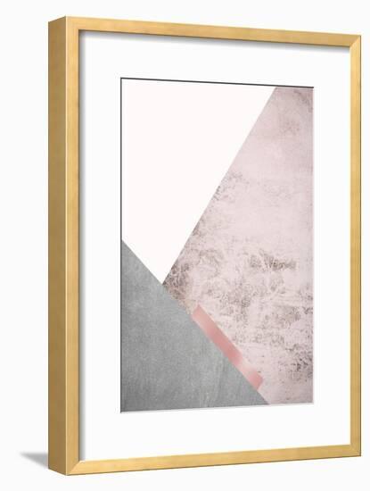 Blush Pink Mountains 3-Urban Epiphany-Framed Art Print