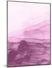 Blush Pink Mountains Watercolor I-Hallie Clausen-Mounted Art Print
