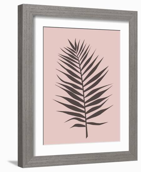 Blush Pink Tropical Leaf-Jasmine Woods-Framed Art Print