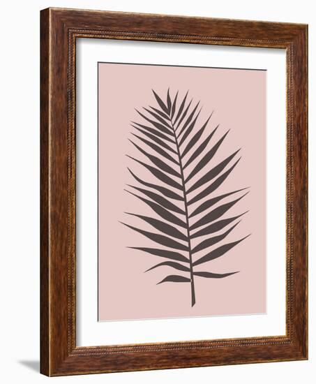 Blush Pink Tropical Leaf-Jasmine Woods-Framed Art Print