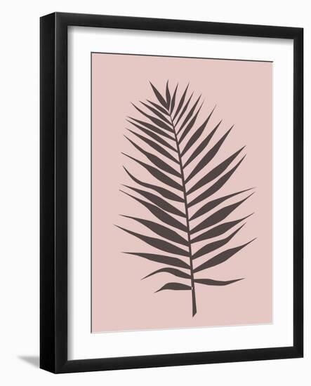 Blush Pink Tropical Leaf-Jasmine Woods-Framed Art Print