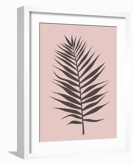 Blush Pink Tropical Leaf-Jasmine Woods-Framed Art Print