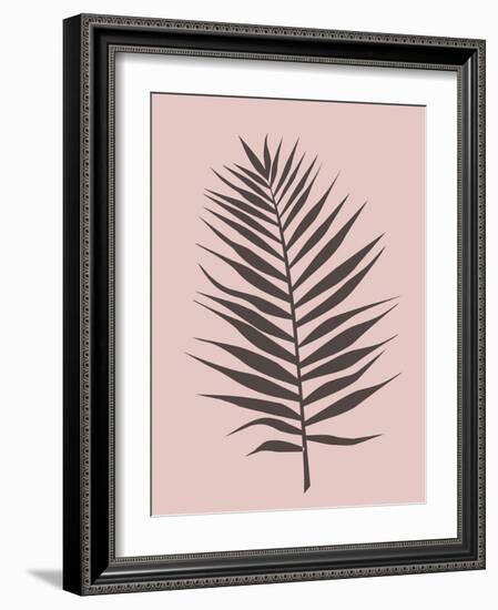 Blush Pink Tropical Leaf-Jasmine Woods-Framed Art Print