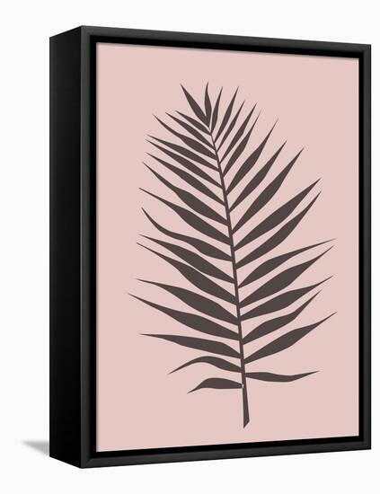 Blush Pink Tropical Leaf-Jasmine Woods-Framed Stretched Canvas