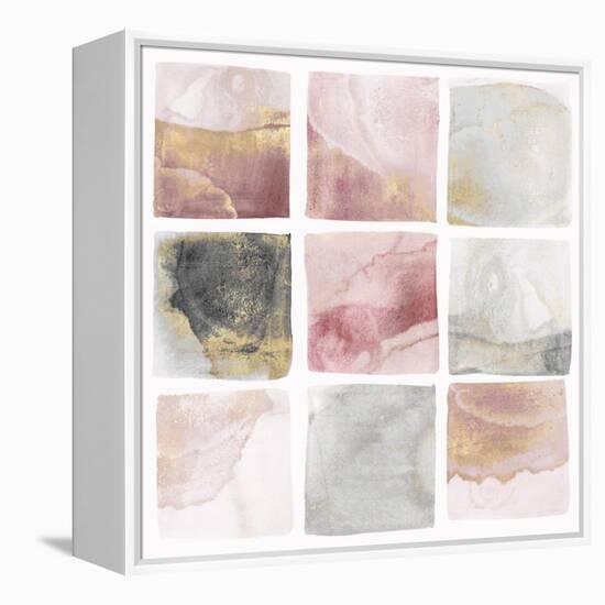 Blush Squares I-Isabelle Z-Framed Stretched Canvas