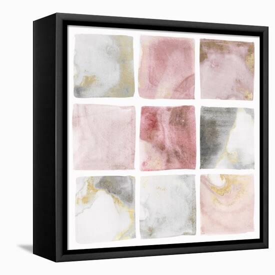 Blush Squares II-Isabelle Z-Framed Stretched Canvas