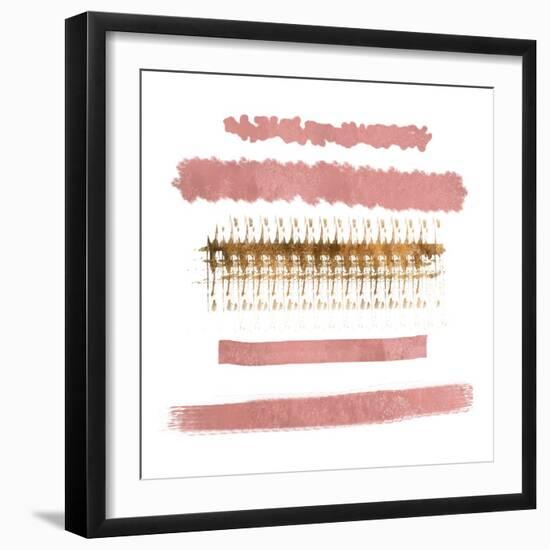 Blush Strokes-Sheldon Lewis-Framed Art Print