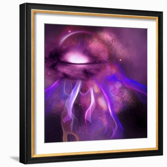 Blushing Nebula-null-Framed Art Print