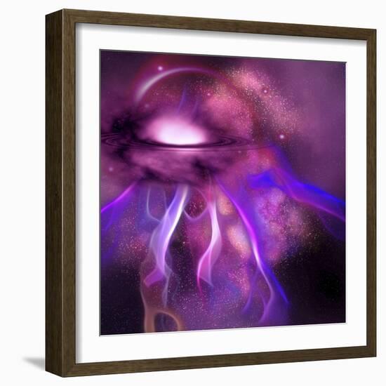 Blushing Nebula-null-Framed Premium Giclee Print