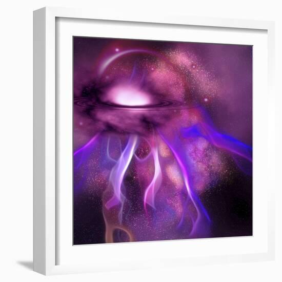 Blushing Nebula-null-Framed Premium Giclee Print