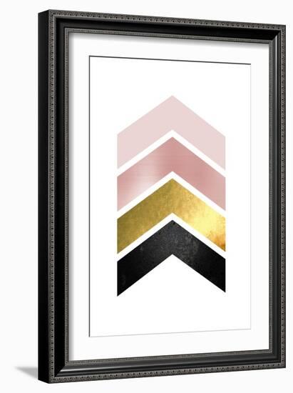 BlushPink Gold 1-Urban Epiphany-Framed Art Print