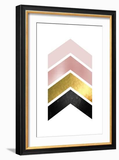 BlushPink Gold 1-Urban Epiphany-Framed Art Print