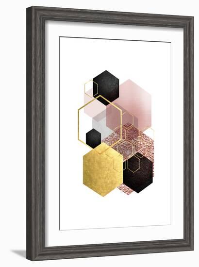 BlushPink Gold 2-Urban Epiphany-Framed Art Print