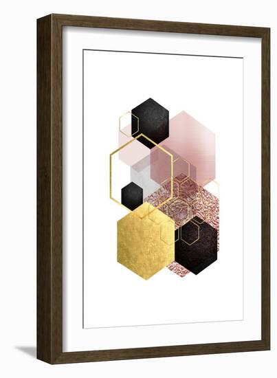 BlushPink Gold 2-Urban Epiphany-Framed Art Print