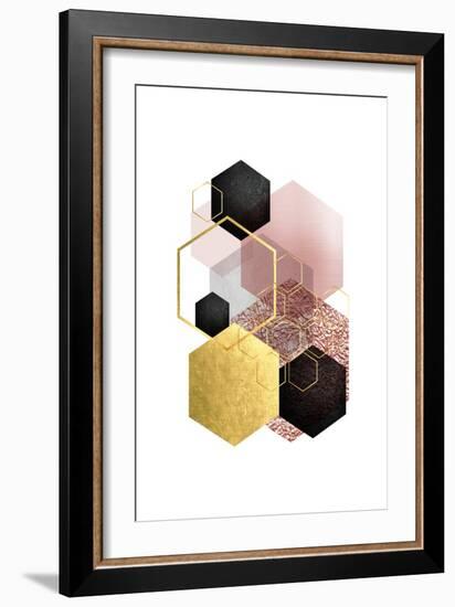 BlushPink Gold 2-Urban Epiphany-Framed Art Print