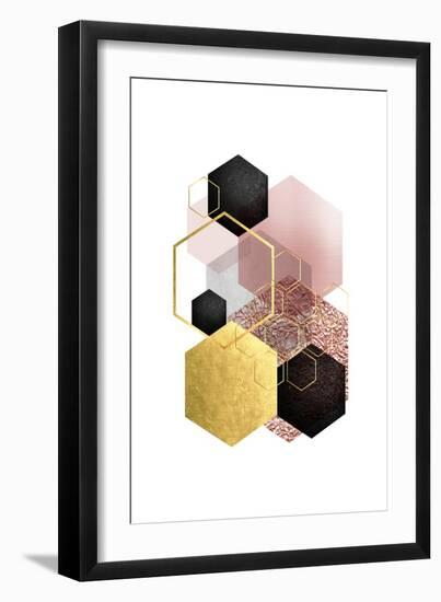 BlushPink Gold 2-Urban Epiphany-Framed Art Print