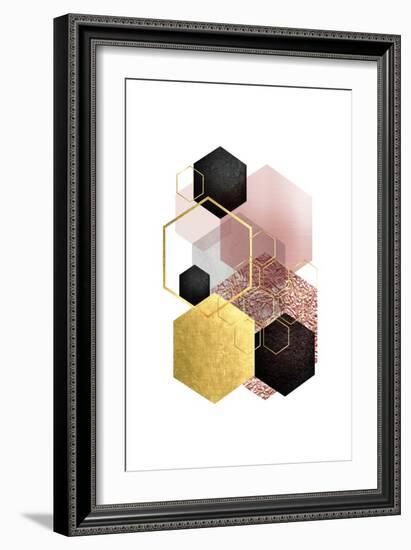 BlushPink Gold 2-Urban Epiphany-Framed Art Print