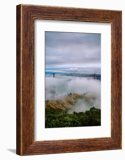 Blustery Cityscape at Beautiful Golden Gate Bridge, San Francisco Bay-Vincent James-Framed Photographic Print