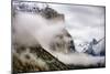 Blustery El Capitan and Half Dome, Fog at Yosemite National Park-Vincent James-Mounted Photographic Print