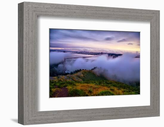 Blustery Foggy Golden Gate Bridge, San Francisco Cityscape-Vincent James-Framed Photographic Print