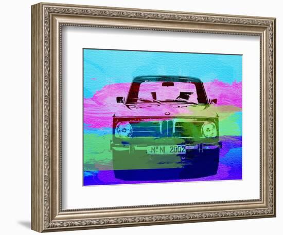 Bmw 2002 Front Watercolor 1-NaxArt-Framed Art Print