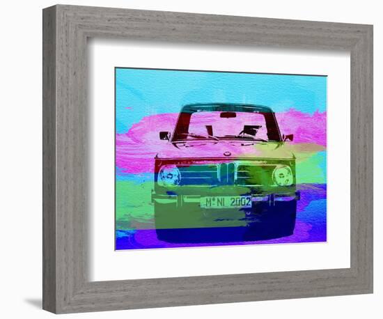 Bmw 2002 Front Watercolor 1-NaxArt-Framed Art Print