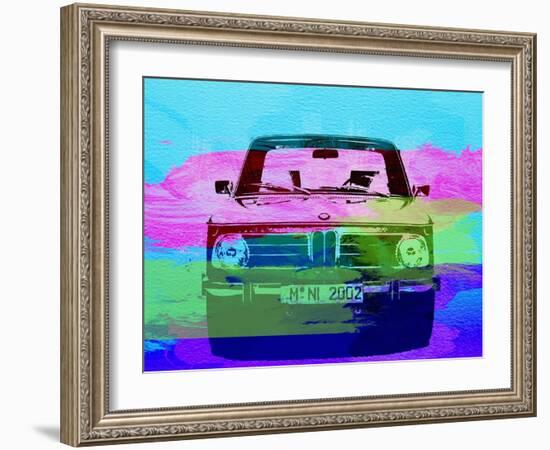 Bmw 2002 Front Watercolor 1-NaxArt-Framed Art Print