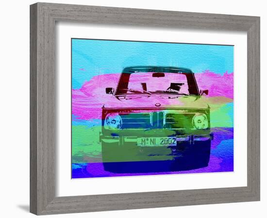 Bmw 2002 Front Watercolor 1-NaxArt-Framed Art Print