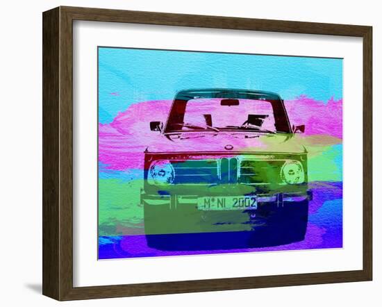 Bmw 2002 Front Watercolor 1-NaxArt-Framed Art Print