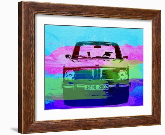 Bmw 2002 Front Watercolor 1-NaxArt-Framed Art Print