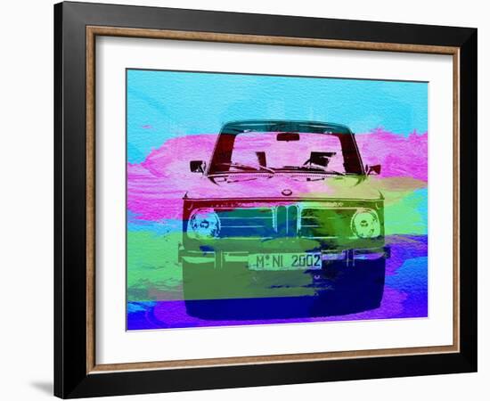 Bmw 2002 Front Watercolor 1-NaxArt-Framed Art Print