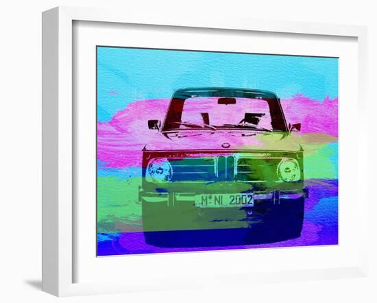 Bmw 2002 Front Watercolor 1-NaxArt-Framed Art Print