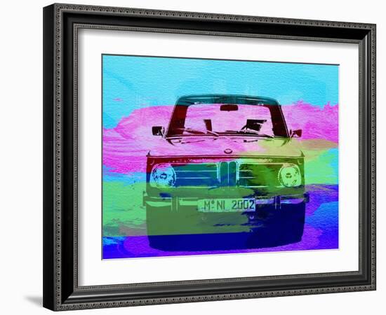 Bmw 2002 Front Watercolor 1-NaxArt-Framed Art Print