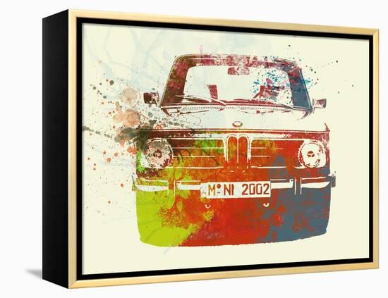 Bmw 2002 Front Watercolor 2-NaxArt-Framed Stretched Canvas