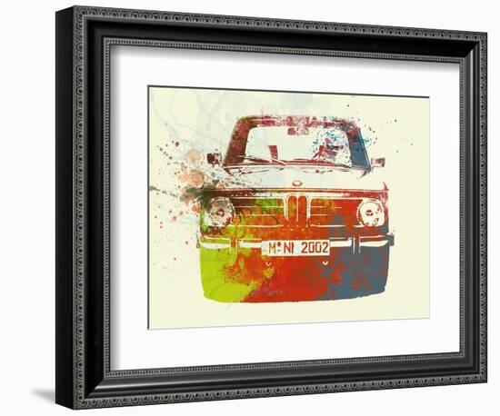 Bmw 2002 Front Watercolor 2-NaxArt-Framed Art Print