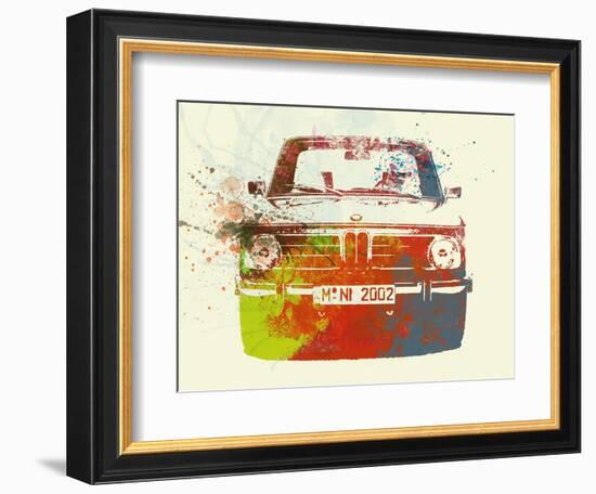 Bmw 2002 Front Watercolor 2-NaxArt-Framed Art Print