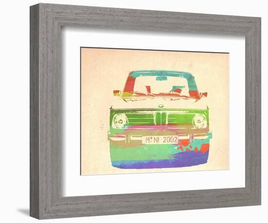 Bmw 2002 Front Watercolor 3-NaxArt-Framed Art Print